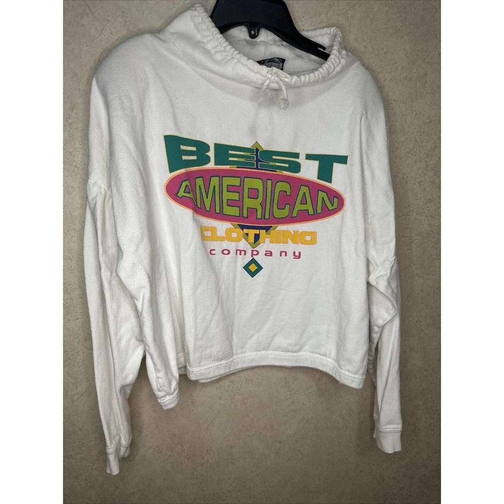 Vintage Best American Clothing Company Cropped Sweatshirt EUC Sz M - Picture 1 of 6